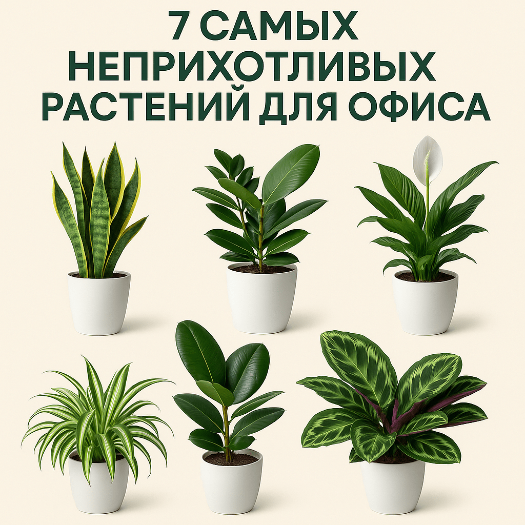 7 самых неприхотливых растений для офиса
